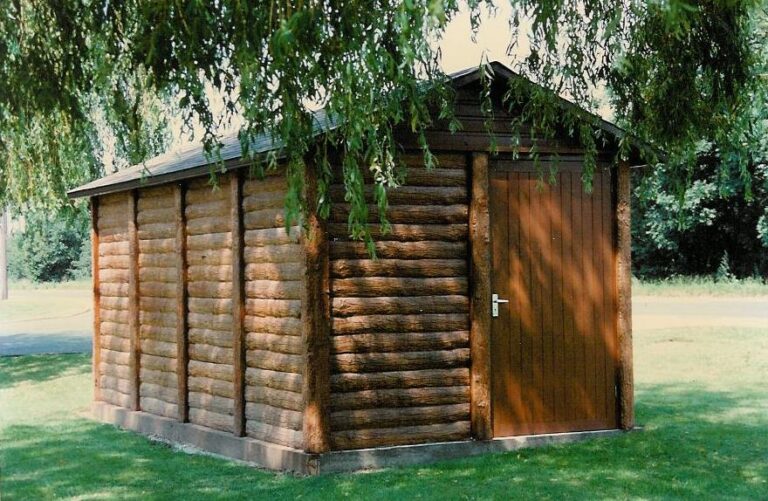 Concrete Garages Log Effect Cabin - The Burford 2 Log Effect Cabin